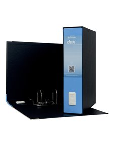 Registratore Dox 2 azzurro dorso 8cm f.to protocollo Esselte D15216 DOX REGISTRATORI A LEVA