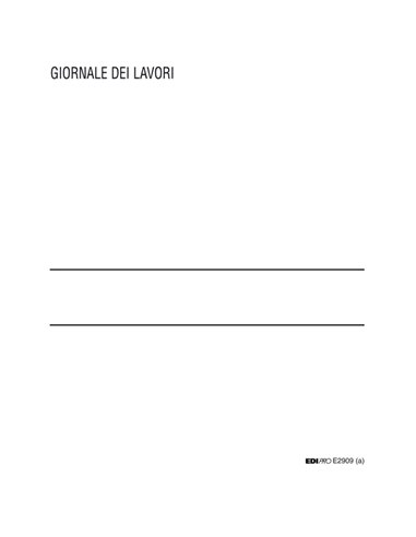 REGISTRO GIORNALE LAVORI 31x21cm 47pagine numerate E2909 EDIPRO E2909 EDIPRO AZIENDE-CONTABILITA' GENERALE