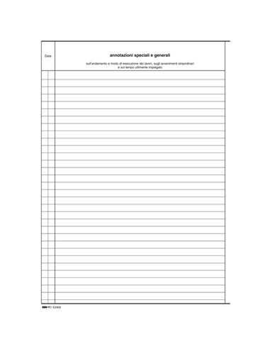 REGISTRO GIORNALE LAVORI 31x21cm 47pagine numerate E2909 EDIPRO E2909 EDIPRO AZIENDE-CONTABILITA' GENERALE