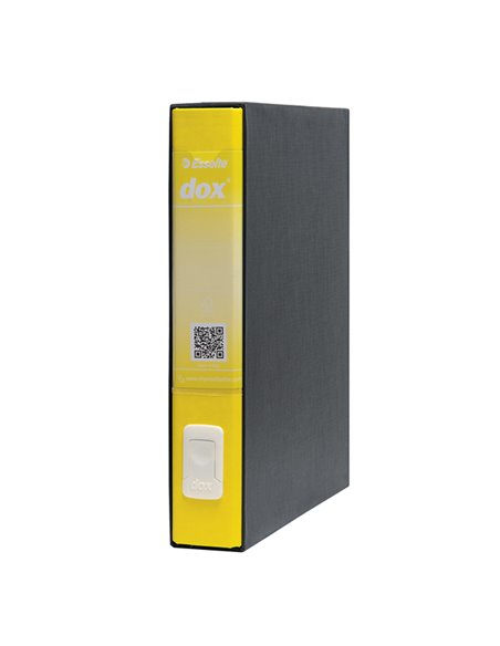 Registratore Dox 4 giallo dorso 5cm f.to commerciale Esselte D26406 DOX REGISTRATORI A LEVA