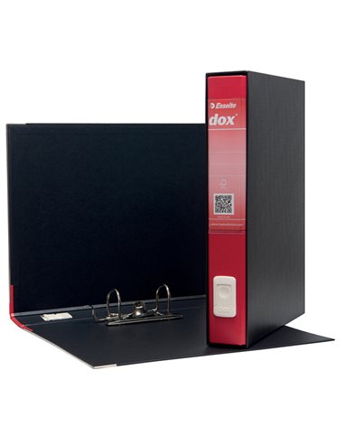 Registratore Dox 5 rosso dorso 5cm f.to protocollo Esselte D26511 DOX REGISTRATORI A LEVA
