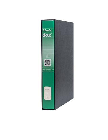 Registratore Dox 5 verde dorso 5cm f.to protocollo Esselte D26514 DOX REGISTRATORI A LEVA