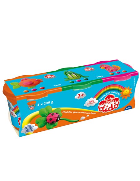 TRIS BARATTOLI DIDO' 220GR VERDE-ARANCIO-MAGENTA 390461