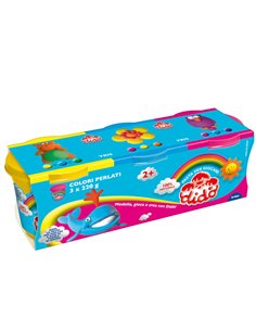 TRIS BARATTOLI DIDO' 220GR GIALLO-MAGENTA-BLU 390463 DIDO PASTE MODELLABILI