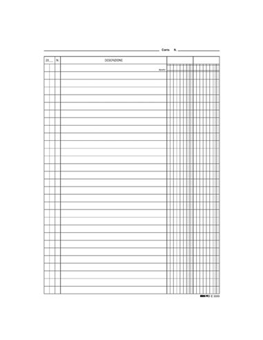 100 SCHEDE 2 COLONNE VERTICALE 24X17CM E3399 EDIPRO E3399BL EDIPRO SCHEDE-SCHEDARI