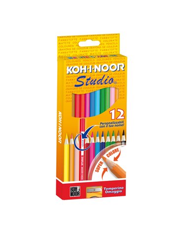 Astuccio 12 matite colorate Studio Koh.I.Noor DH3312 KOH.I.NOOR PASTELLI COLORATI