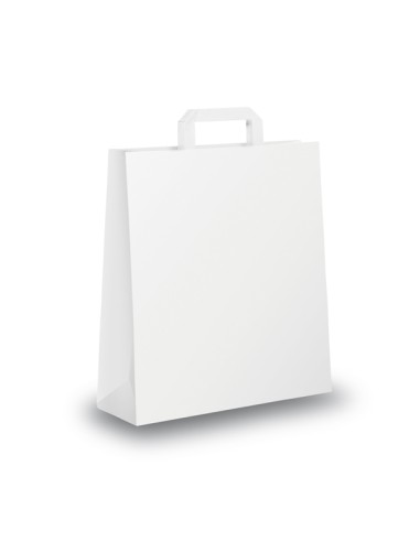 BLISTER 25 SHOPPERS 22X10X29CM BIANCO NEUTRO PIATTINA 031335