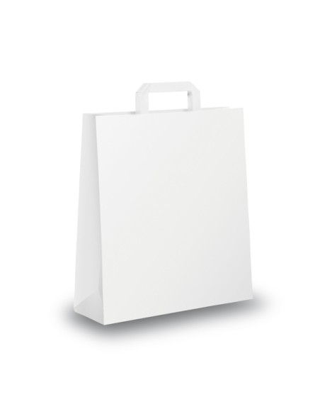 BLISTER 25 SHOPPERS 22X10X29CM BIANCO NEUTRO PIATTINA 031335