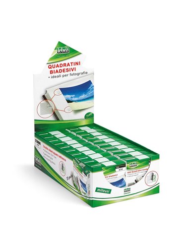 DISPENSER 600 QUADRATINI BIADESIVI PER FOTO ART.630 A-630 LEBEZ NASTRI BIADESIVI