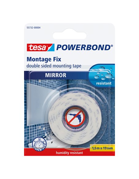 NASTRO BIADESIVO 1,5MTX19MM PER SPECCHI IN BLISTER 55732-00002-03