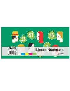 SET 10 BL. DA 100 NUMERI (BLOCCO NUMERATO 1-1000) 6X13 E5407 E5407NEW EDIPRO BLOCCHI A CUBO-BLOCCHI NUMERATI
