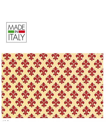 ROTOLO CARTARIVESTO 49X300CM GIGLIO ROSSO ADESIVO REXTACO T33Y3-419