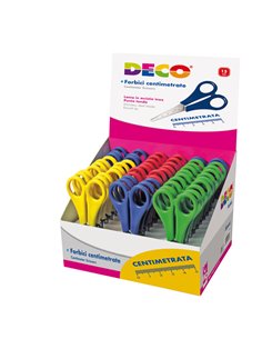 Display 30 forbici 13 cm centimetrate punta tonda 775 DECO 775 DECO FORBICI