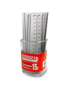 BARATTOLO 15 RIGHELLI ALLUMINIO 15CM ARDA 17915BAR