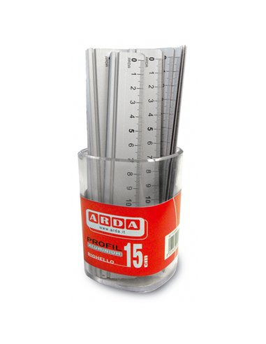 BARATTOLO 15 RIGHELLI ALLUMINIO 15CM ARDA 17915BAR