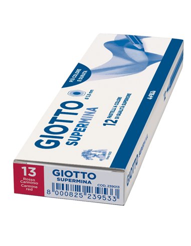 Pastello Giotto Supermina monocolore rosso carminio 13 239013 GIOTTO PASTELLI COLORATI