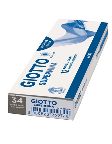 Pastello Giotto Supermina monocolore grigio caldo 34 239034 GIOTTO PASTELLI COLORATI