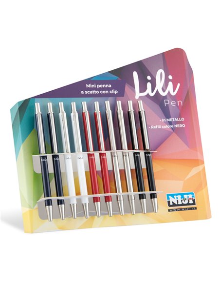 CARTELLA 10 MINI PENNE A SFERA SCATTO 1301 NIJI 1301 LEBEZ A SCATTO