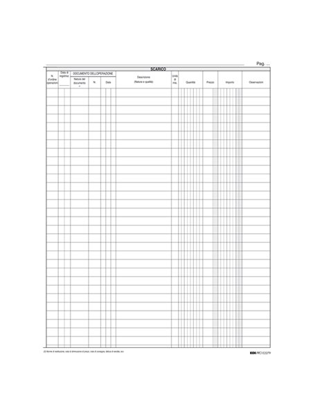 REGISTRO MERCI IN DEPOSITO 50FG 31X24,5 E2279 E2279 EDIPRO AZIENDE-CONTABILITA' GENERALE