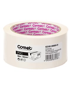 NASTRO ADESIVO 66MTX50MM BIANCO PVC 62-240 COMET 62240-00009-01