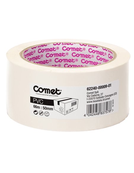 NASTRO ADESIVO 66MTX50MM BIANCO PVC 62-240 COMET 62240-00009-01