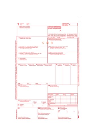 50 FOGLI SNAP 5 COPIE C.M.R. LETTERA VETTURA INTERNAZ. E0052TER EDIPRO E0052TER EDIPRO MAGAZZINO-TRASPORTI