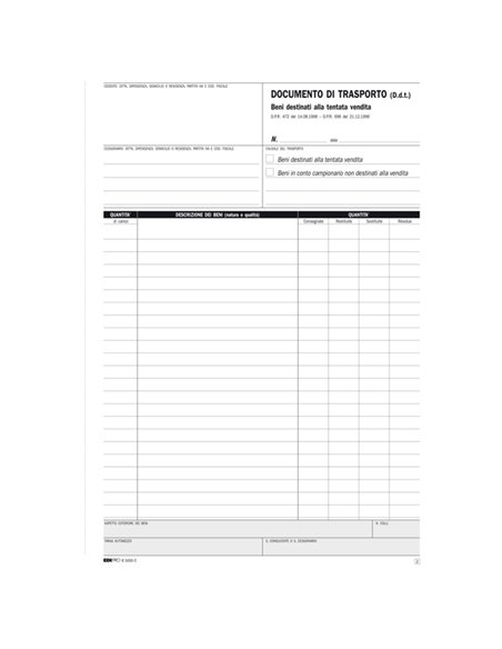 BLOCCO DDT CARICO TENTATA VENDITA A4 50 FG AUTORIC. E5220C EDIPRO E5220C EDIPRO MAGAZZINO-TRASPORTI