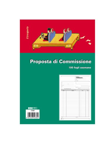 BLOCCO COPIA COMMISSIONI 29,7X21 100FOGLI USO MANO E5236 EDIPRO E5236 EDIPRO MAGAZZINO-TRASPORTI
