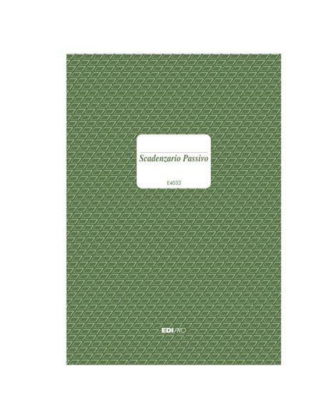 SCADENZARIO SPIRALATO 24x17cm EFFETTI PASSIVI 36fg E4033 E4033 EDIPRO AZIENDE-CONTABILITA' GENERALE