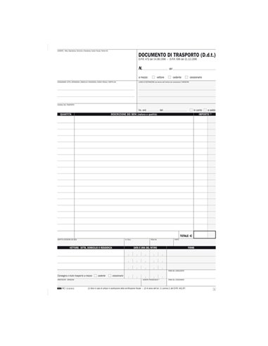 BLOCCO DDT 29,7X21CM 25FG 4 COPIE AUTORICALCANTE E5218C EDIPRO E5218C EDIPRO MAGAZZINO-TRASPORTI