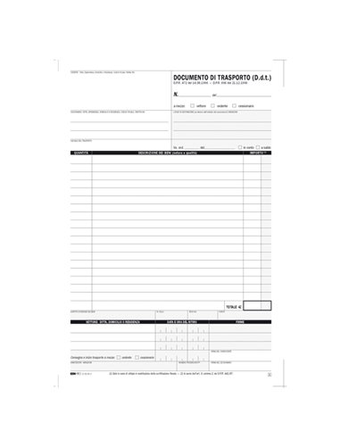 BLOCCO DDT 29,7X21CM 25FG 4 COPIE AUTORICALCANTE E5218C EDIPRO E5218C EDIPRO MAGAZZINO-TRASPORTI