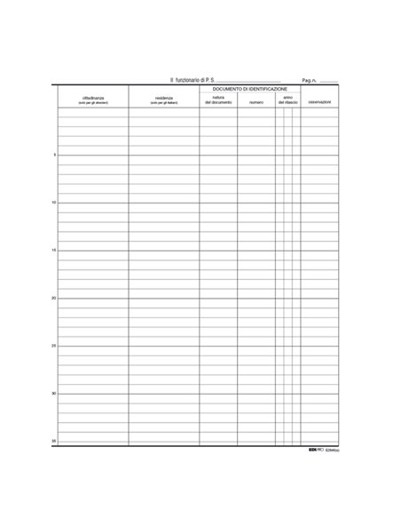 REGISTRO PERSONE ALLOGGIATE 31x24.5cm 46pg E2846 EDIPRO E2846 EDIPRO ALBERGHI-RISTORANTI