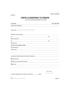 CARTELLA SANITARIA DI RISCHIO per lavoratori esposti ad agenti cancerogeni E2434 E2434 EDIPRO AZIENDE-CONTABILITA' GENERALE