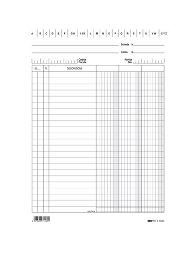 100 SCHEDE 3 COLONNE VERTICALE 21X15CM E3333 EDIPRO E3333VE EDIPRO SCHEDE-SCHEDARI