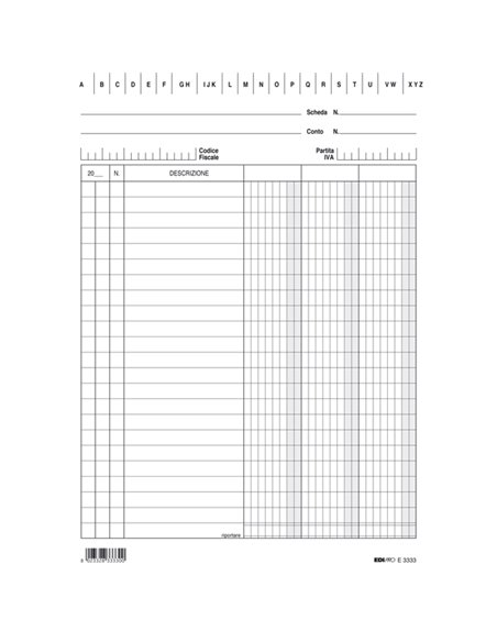 100 SCHEDE 3 COLONNE VERTICALE 21X15CM E3333 EDIPRO E3333VE EDIPRO SCHEDE-SCHEDARI