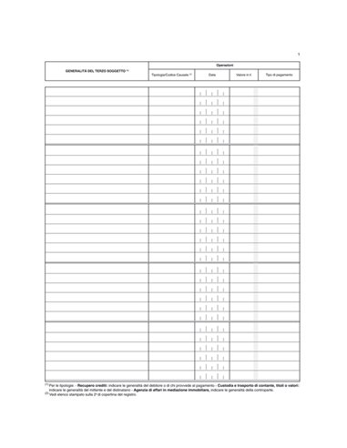 REGISTRO ANTIRICICLAGGIO OPERATORI NON FINANZ. 31X24 96FG E2179 EDIPRO E2179 EDIPRO AZIENDE-CONTABILITA' GENERALE