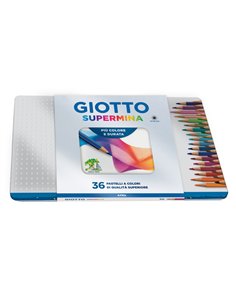 ASTUCCIO METALLO 36 PASTELLI SUPERMINA GIOTTO 236900 GIOTTO PASTELLI COLORATI