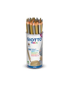 BARATTOLO 24 PASTELLI GIOTTO MEGA ORO/ARGENTO FILA 518000 GIOTTO PASTELLI COLORATI