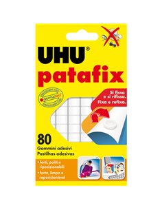 BLISTER 80 SUPPORTI GOMMA ADESIVA UHU PATAFIX BIANCO 64792