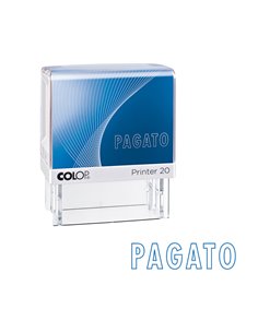 Timbro Printer 20/L G7 autoinchiostrante 14x38mm "PAGATO" COLOP PRINTER.20/L0126 COLOP DATARI-NUMERATORI-POLINOMI