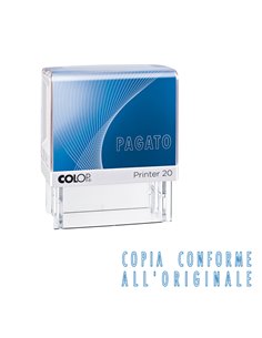 Timbro Printer 20/L G7 autoinchiostrante 14x38mm "COPIA CONFORME.." COLOP PRINTER.20/L0139 COLOP DATARI-NUMERATORI-POLINOMI