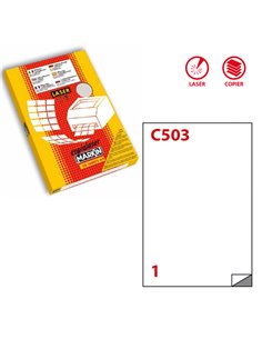 Poliestere adesivo C/503 trasparente opaco 50fg A4 210x297mm (1et/fg) laser X220LTMC503.