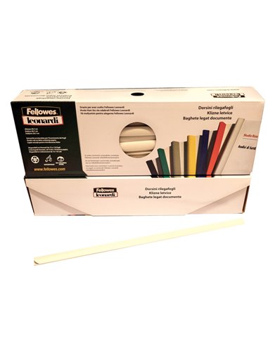 SCATOLA 50 DORSETTI 3MM BIANCO TONDO D103BI FELLOWES DORSI PER RILEGATURA
