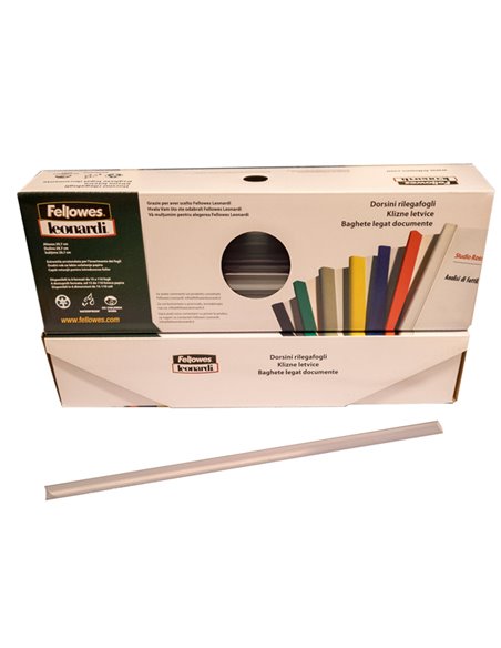 SCATOLA 50 DORSETTI 3MM TRASPARENTE TONDO D103TN FELLOWES DORSI PER RILEGATURA