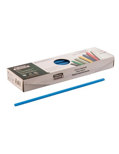 SCATOLA 50 DORSETTI 6MM BLU TONDO D106BL FELLOWES DORSI PER RILEGATURA