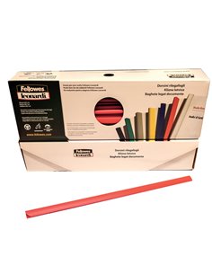 SCATOLA 50 DORSETTI 6MM ROSSO TONDO D106RO FELLOWES DORSI PER RILEGATURA