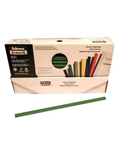 SCATOLA 50 DORSETTI 8MM VERDE TONDO D108VE FELLOWES DORSI PER RILEGATURA