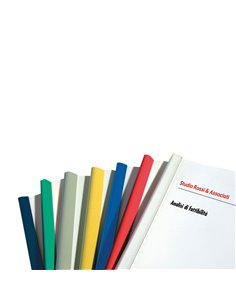 SCATOLA 50 DORSETTI 8MM VERDE TONDO D108VE FELLOWES DORSI PER RILEGATURA 2