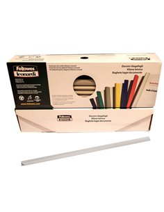 SCATOLA 25 DORSETTI 16MM GRIGIO TRIANGOLARE D116GR FELLOWES DORSI PER RILEGATURA