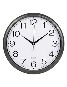OROLOGIO DA PARETE CLASSIC GRIGIO DIAM. 30,5CM V150200 METHODO OROLOGI-BAROMETRI DA SCRIVANIA E DA PARETE